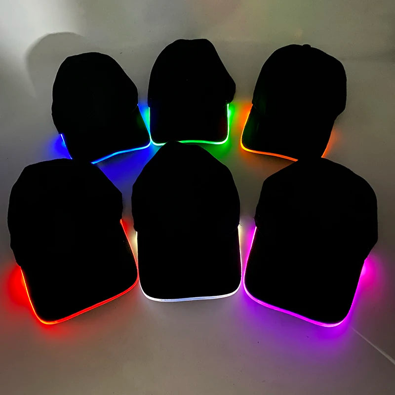 Modieuze lichtgevende baseballpet met LED-verlichting, hiphop-pet voor bar en club, fluorescerende hoed voor heren en dames, DJ-dansaccessoire en kostuumprop