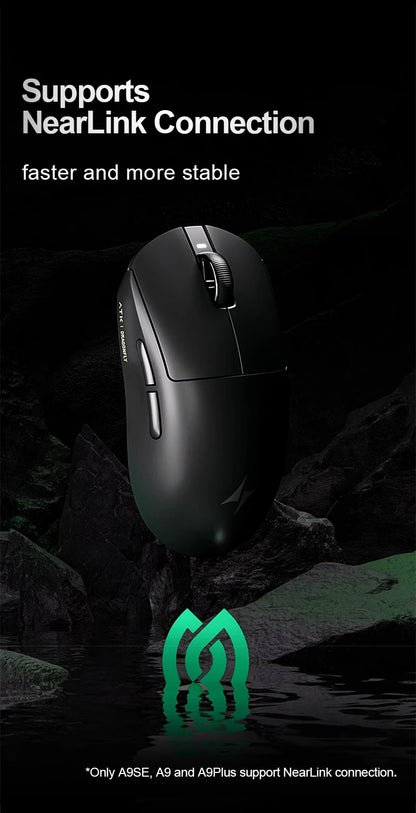 ATK Dragonfly A9 Ultra bežični gaming miš PAW3950 ultra lagan, tromodalni, ergonomski e-sports miš za igrače FPS igara A9 SE Plus