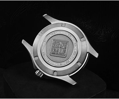 San Martin 39mm Miyota 9015 Turbine Guilloche MOP Dial Men Luxury Watch Automatic 3H Date Quick Adjust BGW-X1 Luminous SN0150-1