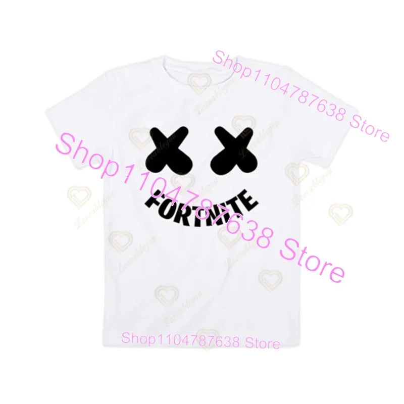 T-shirt Peely Fortnite girocollo estiva a maniche corte, top streetwear Battle Royale per abbigliamento casual