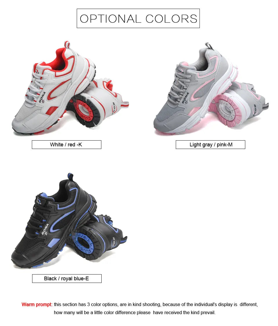 BONA New Designers Laufschuhe – Atmungsaktive Outdoor-Sportschuhe für Damen – Leichte Sneaker – Bequeme Sportschuhe für Damen
