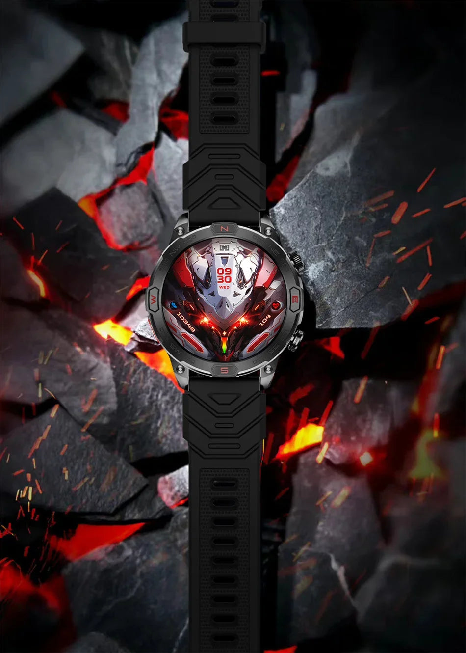 Men's Fashion Outdoor Sport GPS Smart Watch with AMOLED HD Screen, Heart Rate Monitor, and Waterproof Features