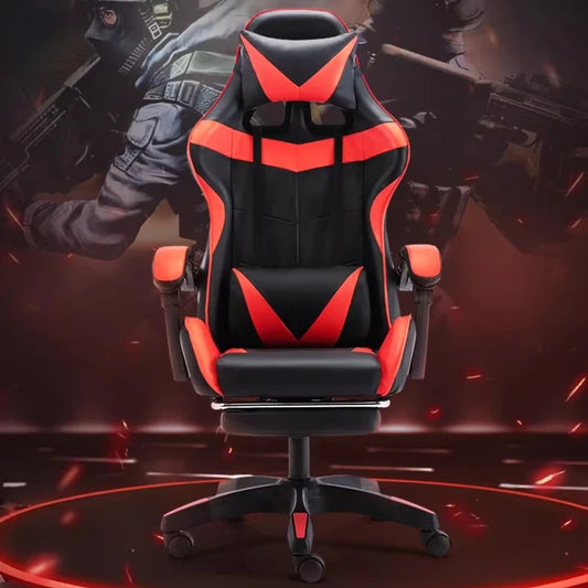Ergonomic Gaming Chair with Adjustable Height, Rotating Armrests, PU Leather Gamer Seat, Reclining Computer Chair for Esports & Office
