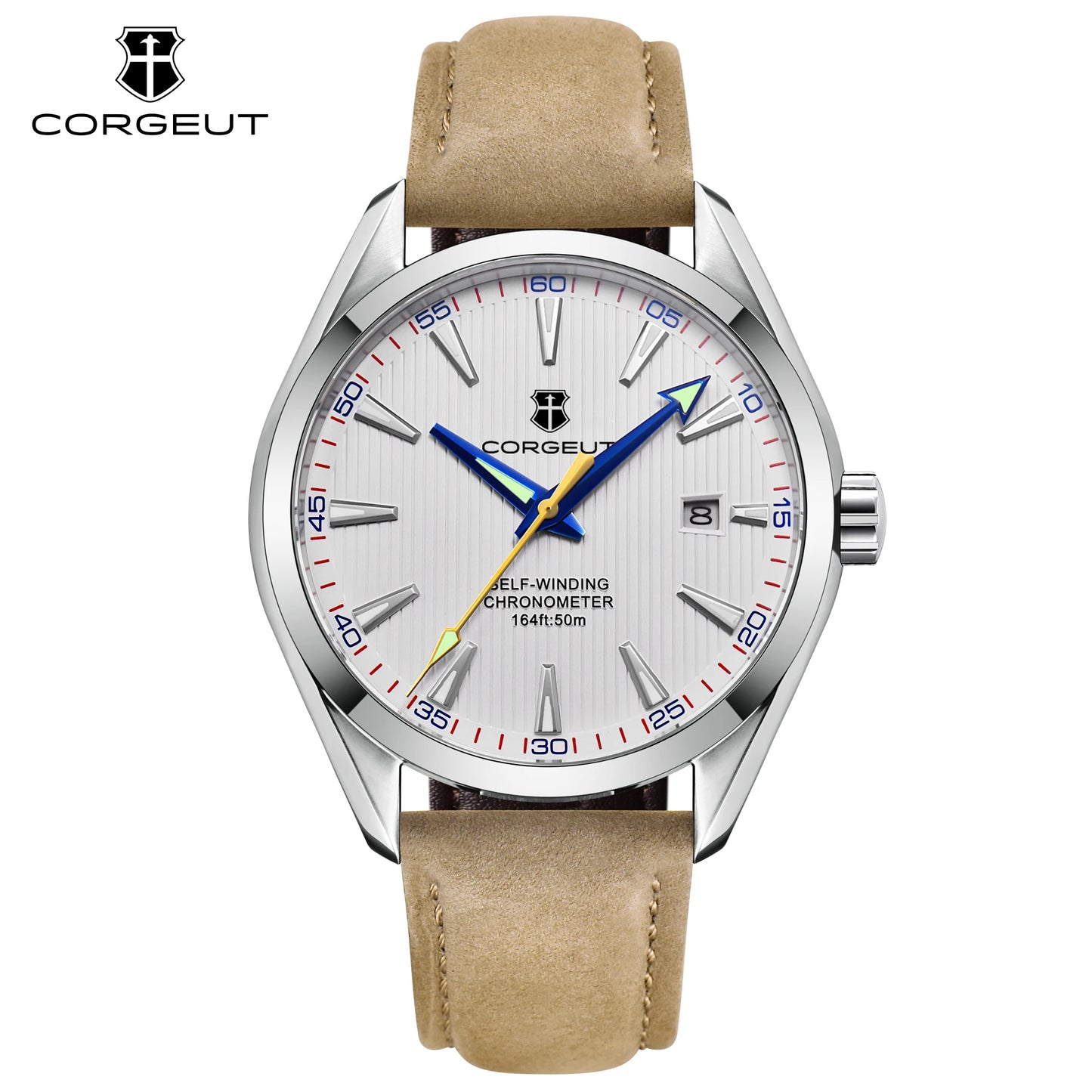 CORGEUT 41mm Luxury NH35 MOVEMENT Watch for Man Sapphire Glass Sport Clock Watch Automatic Relogio Masculino Mechanical Watches