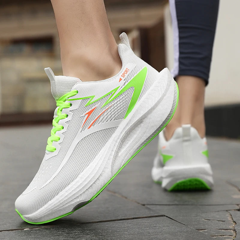 Men's Sports Running Shoes Marathon Air Cushion Breathable Lightweight Comfortable Women's Outdoor Athletic Sneakers Jogging Tennis