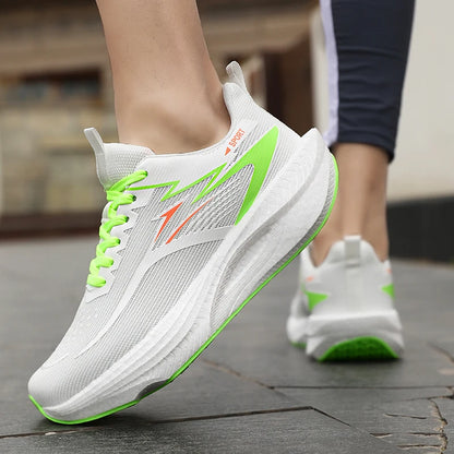 Men's Sports Running Shoes Marathon Air Cushion Breathable Lightweight Comfortable Women's Outdoor Athletic Sneakers Jogging Tennis