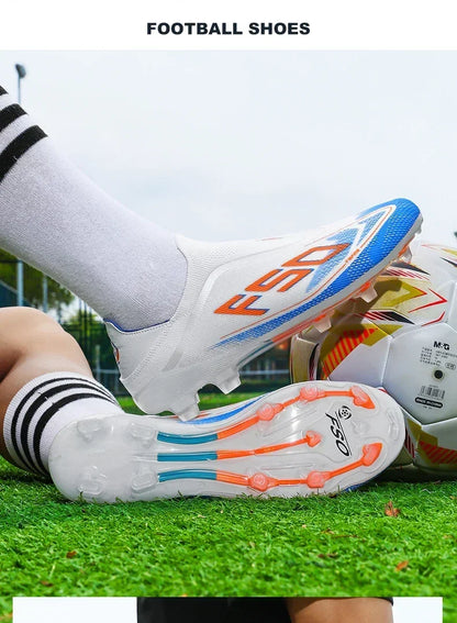 New Men's Football Boots Non-Slip Boys Outdoor Hot-Selling Soccer Shoes Grass Match Sneakers High-Quality Cleats High-Top Lightweight