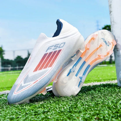 Nouvelles chaussures de football pour hommes, crampons longs antidérapants pour adultes, chaussures de sport pour garçons, crampons d'entraînement en plein air, respirantes et confortables