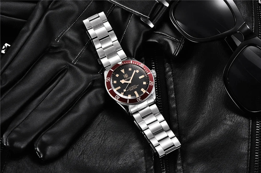 BENYAR 2026 New Men Watches Retro Black Mechanical Automatic luxury watch for men Waterproof Luminous Stainless steel wristwatch