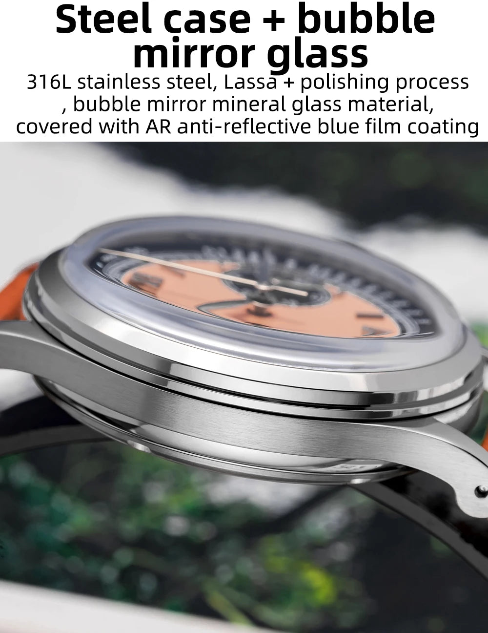 ADDIESDIVE Reloj Hombre  Multifunctional Chronograph Watch VK64 Leather Watch 10Bar Waterproof Mens Quartz Watches часы