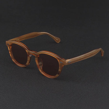 Polarized Sunglasses Men Women Johnny Depp Lemtosh Style Sun Glasses Retro Round Acetate Frame UV400 Lens Oculos
