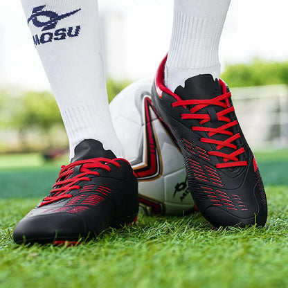 New Men's and Women's Football Shoes, Indoor and Outdoor Sports Shoes with Long and Broken Studs for Football Training Mat