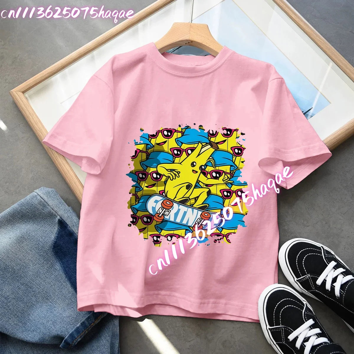 Fortnites Series Summer-børnetøj, hot game T-shirt til drenge og piger, tegneserieprint, kortærmede toppe til børn, sjove fødselsdagsgaver