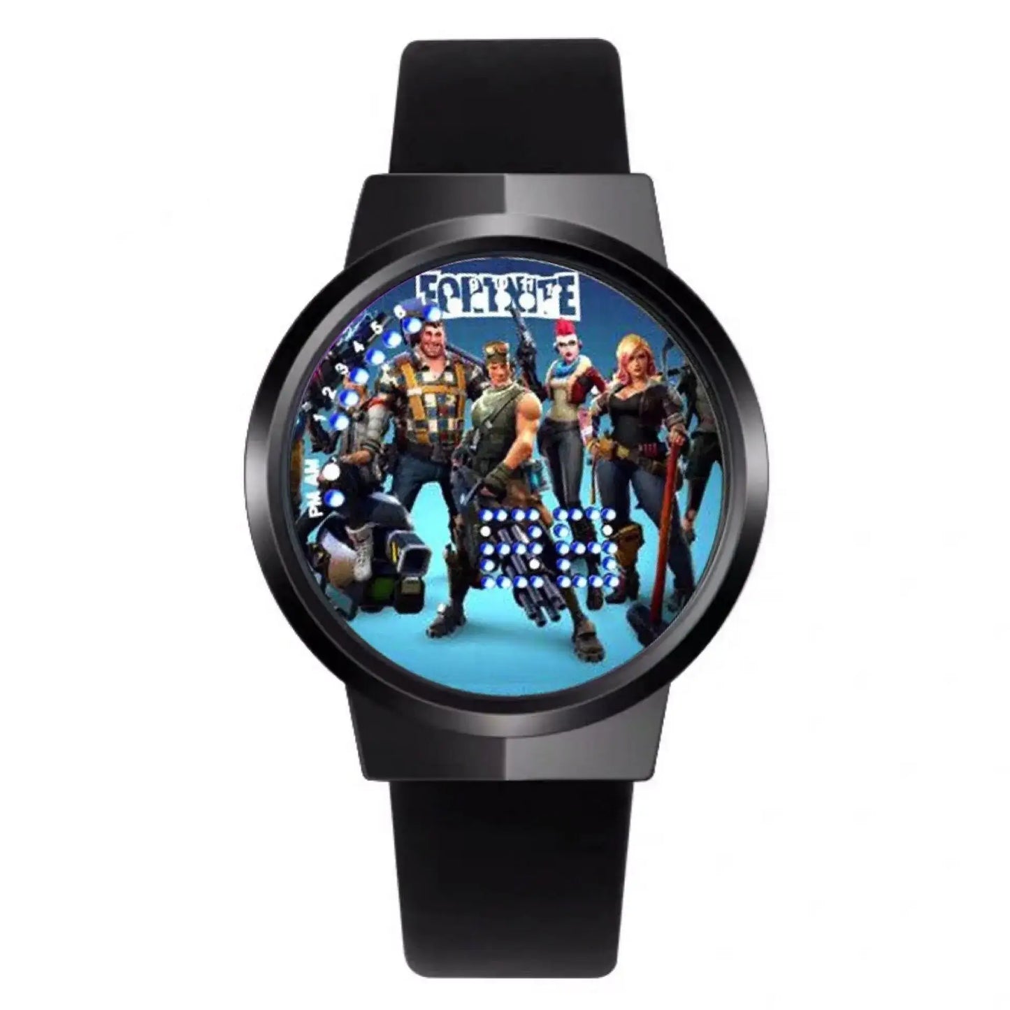 Ρολόι Fortnite Cute Fashion Cartoon Personalized Kawaii με φως νυκτός LED αφής, ηλεκτρονικό μαθητικό ρολόι, δώρο για φίλους