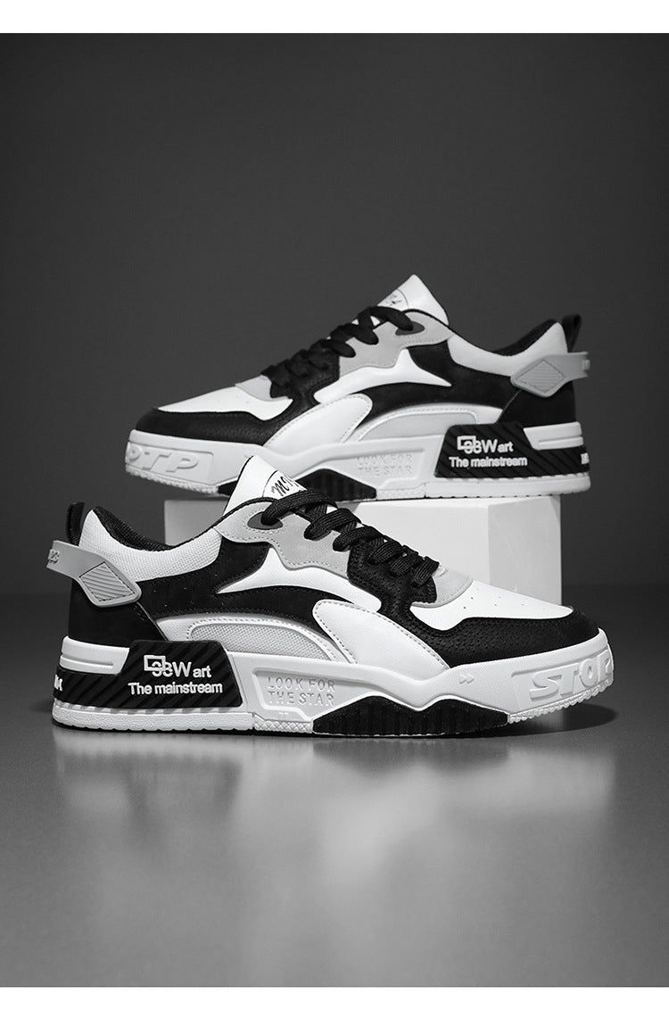 Pantofi sport noi de toamnă pentru bărbați, pantofi confortabili cu platformă pentru bărbați, tendință 2023, pantofi vulcanizați cu șireturi, sneakers casual albi, zapatillas