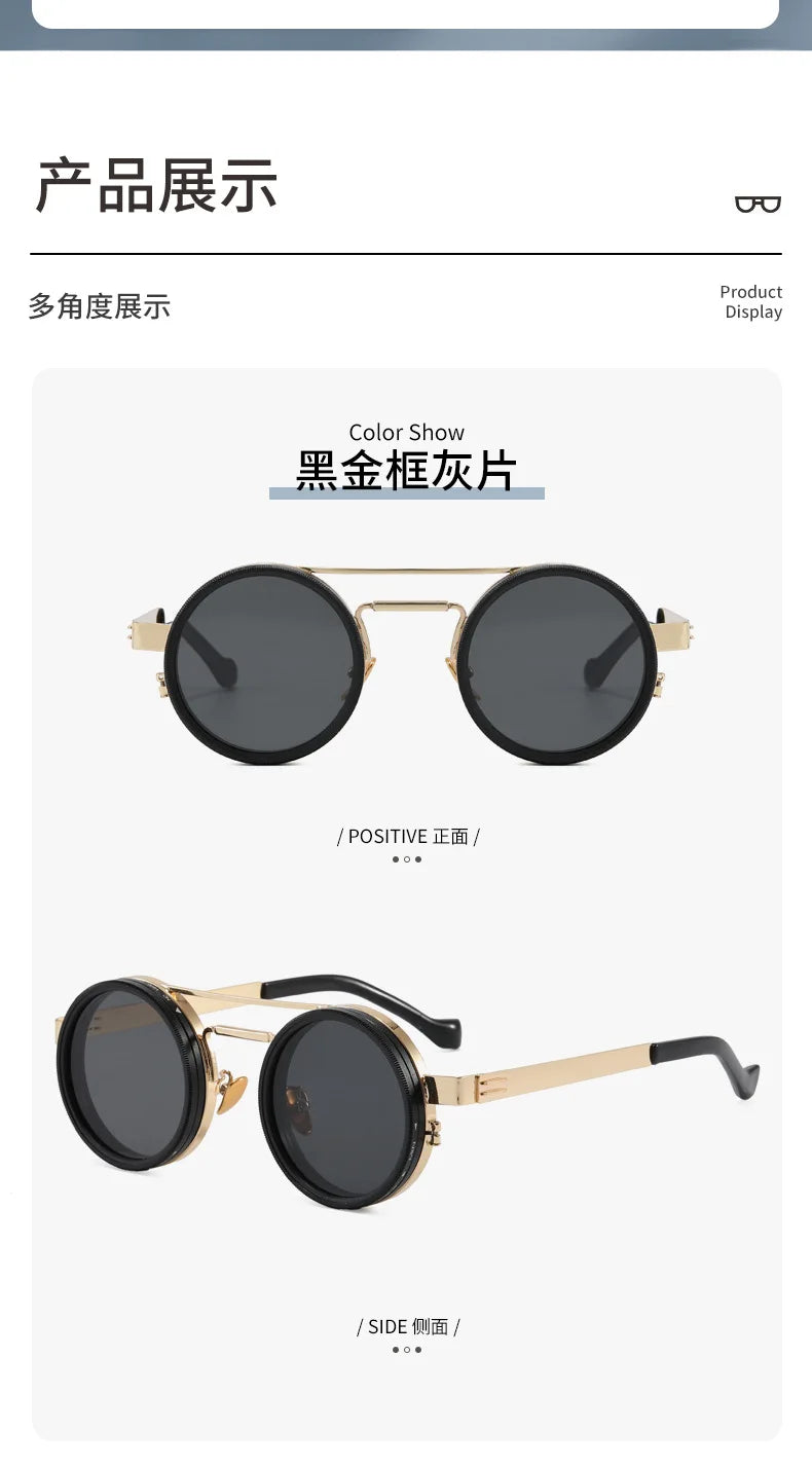 KLASSNUM Adjustable Sunglasses Men Nd Filter Glasses ND9 Speed Dimming Sun Glasses Round Polarized Fishing Driving Eyewear 2026