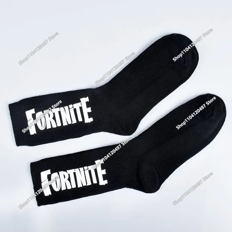 FORTNITE Sports Socks Summer Black White Breathable Low Cut Socks No Show Cotton Soft Athletic Casual Short Socks
