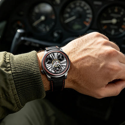 Shanghai Watch Central Flywheel Men's Watches 42.5mm Automatic Watches Fashion 316L Stainless Steel Mechanical Wristwatch 877