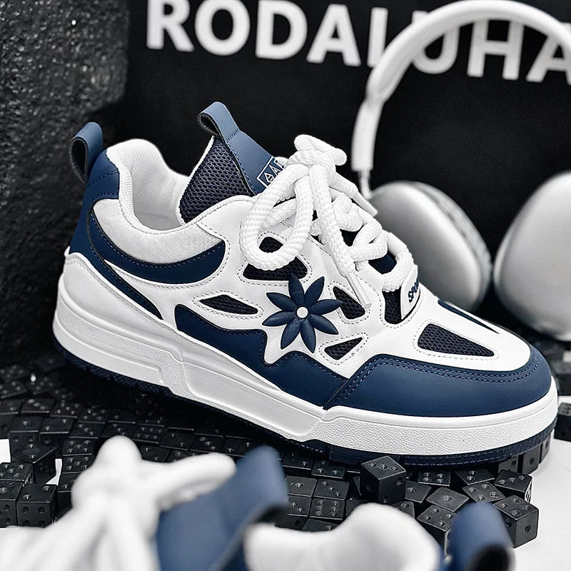 Modne męskie buty streetwear i skateboardowe, luksusowe sneakersy treningowe z oddychającej siateczki, casualowe tenisówki męskie