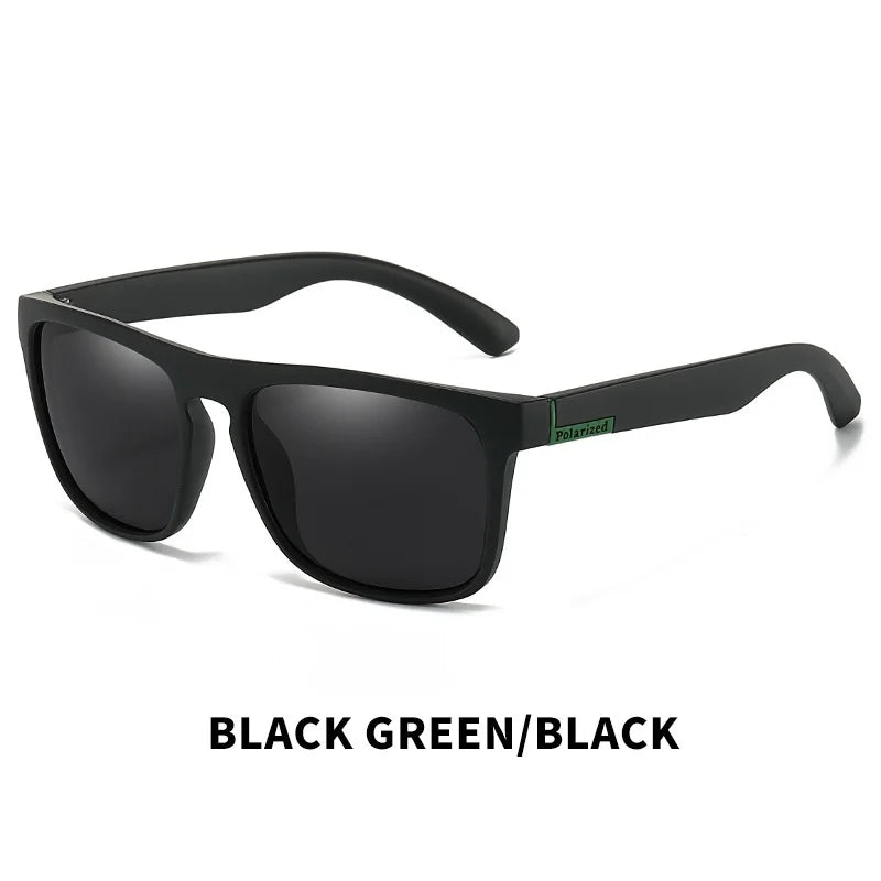 Black Polarized Square Sunglasses Men Women Fashion Classic Driving Shades for Outdoor Sports Cycling Travel Fishing Eyewears