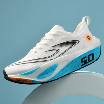 FourSeasons Ανδρικά Αθλητικά Sneakers CarbonPlate για Τρέξιμο, Αναπνεύσιμα Παπούτσια Μαραθωνίου για Αγώνες, Άνετα Παπούτσια Στίβου, Προπόνησης και Περπατήματος