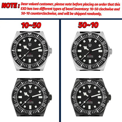 Watchdives EXD 40Mm Titanium Dive Watch Men's VH31 Sweep Quartz Watches 200 Waterproof AR Sapphire BGW9 Luminous 316L Wristwatch