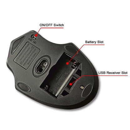 Nova brezžična miška 2000DPI z nastavljivim sprejemnikom USB 3.0, optična računalniška miška 2.4GHz za gaming, ergonomska zasnova za prenosnik