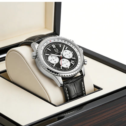 QINGXIYA Luxury Man Watch Quartz Waterproof Luminous Date Chronograph Leather Men Wristwatch Military Sports Men's Watches Reloj