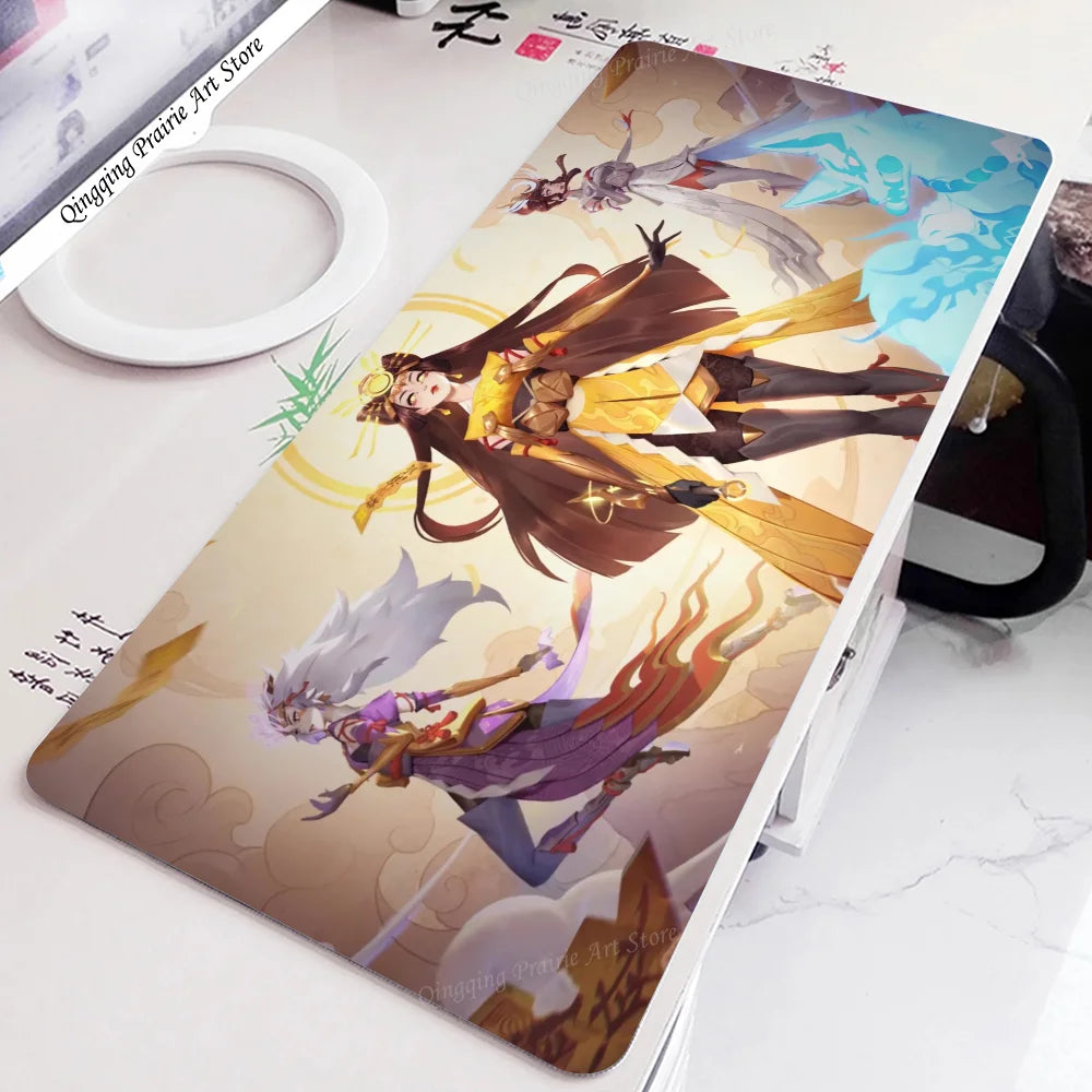 Mousepad Amaterasu Kiriko Overwatch, covoraș pentru mouse și birou cu suport, accesorii gaming Prime Gaming, pad XXL pentru tastatură, covoraș de protecție