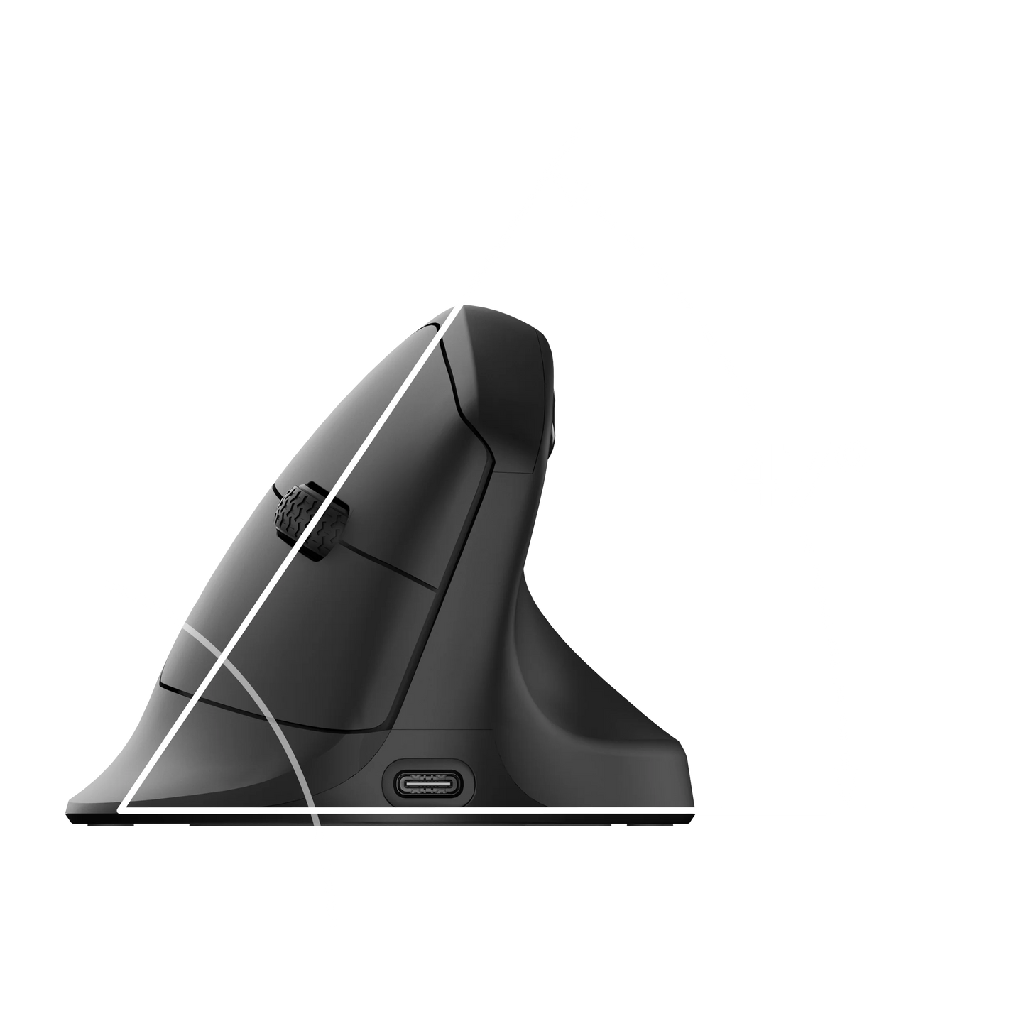 Keychron M5 kabellose ergonomische Maus, optisch, 8K Polling-Rate, 2.4GHz & Bluetooth, Type-C, 3950 Sensor