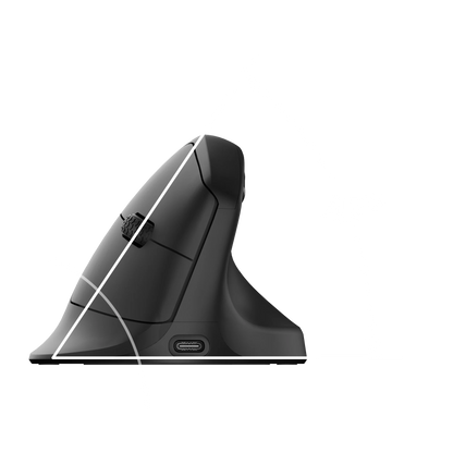 Keychron M5 kabellose ergonomische Maus, optisch, 8K Polling-Rate, 2.4GHz & Bluetooth, Type-C, 3950 Sensor