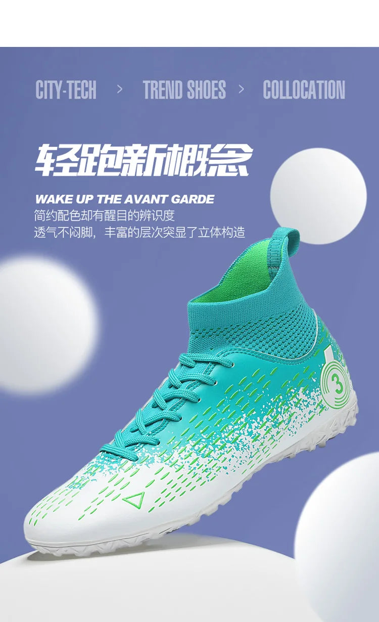 Teenage Adult Football Shoes New Fashion Large Size Sneakers Outdoor Professional Competition Training Football Footwear 31-48