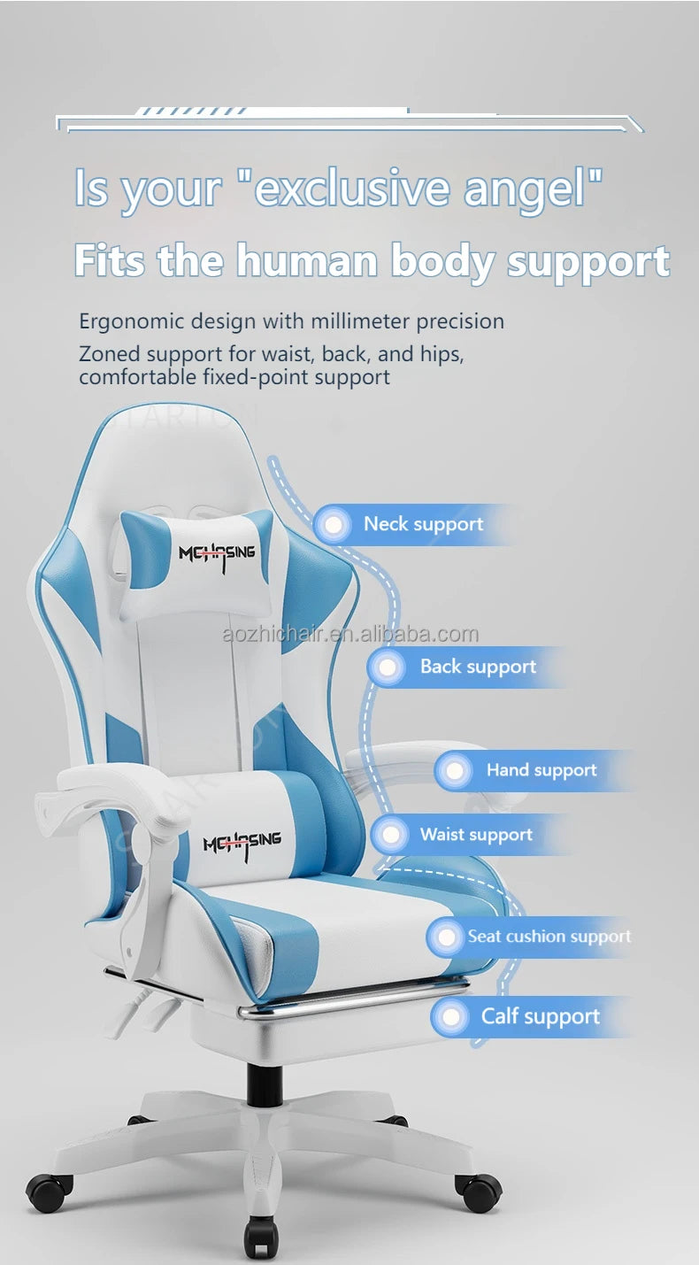 Ergonomic Modern Design Swivel Chair for Office and Home E-sport Gaming Chair With Wheels Revolving Style Computer Gaming Chair
