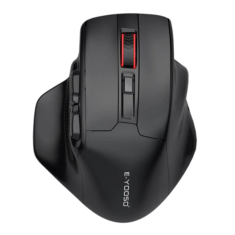 E-YOOSO X-31 USB 2.4G trådløs gamingmus i stor størrelse til store hænder PAW3212 4800 DPI 5 knapper til gamere, computer, bærbar og PC