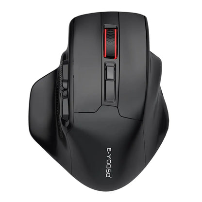 E-YOOSO X-31 USB 2.4G trådløs gamingmus i stor størrelse til store hænder PAW3212 4800 DPI 5 knapper til gamere, computer, bærbar og PC