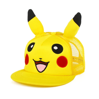 Pikachu baseball cap peaked cap cartoon anime character flat brim hip hop hat couple outdoor sports cap birthday gifts