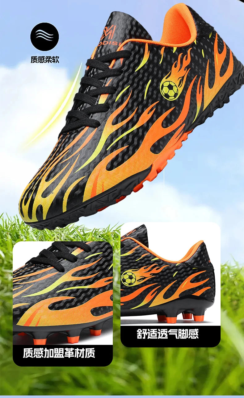 Professional Children's Football Shoes Outdoor Soccer Shoes Kids Futsal Sneakers Lightweight Non-slip Child Soccer Cleats Boys