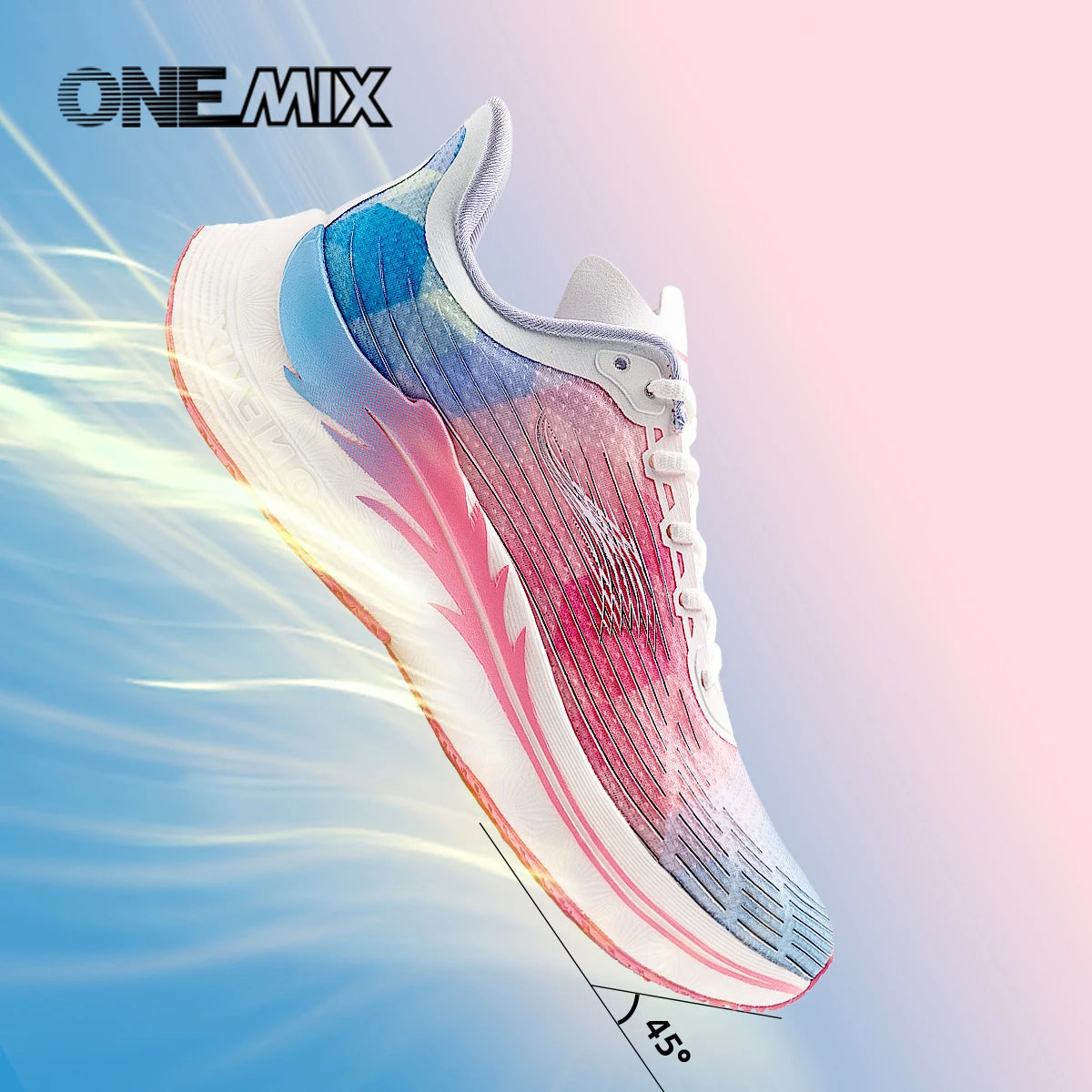 Onemix New Men's Marathon Running Shoes for Women, Breathable Lightweight Sneakers, Lace-Up Athletic Shoes, Comfortable, Light, and Soft