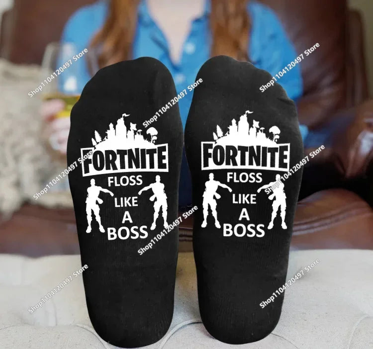 FORTNITE Sports Socks Summer Black White Breathable Low Cut Socks No Show Cotton Soft Athletic Casual Short Socks