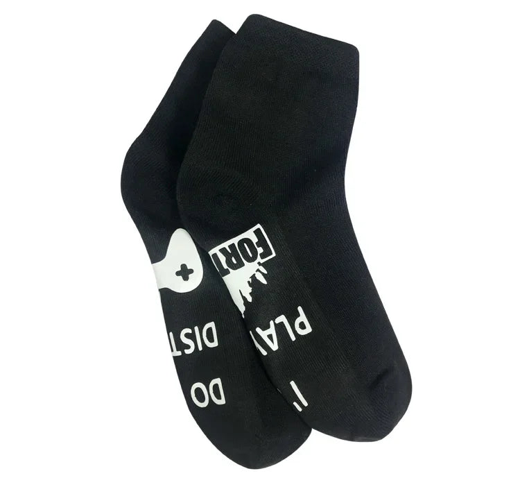 FORTNITE Sports Socks Summer Black White Breathable Low Cut Socks No Show Cotton Soft Athletic Casual Short Socks