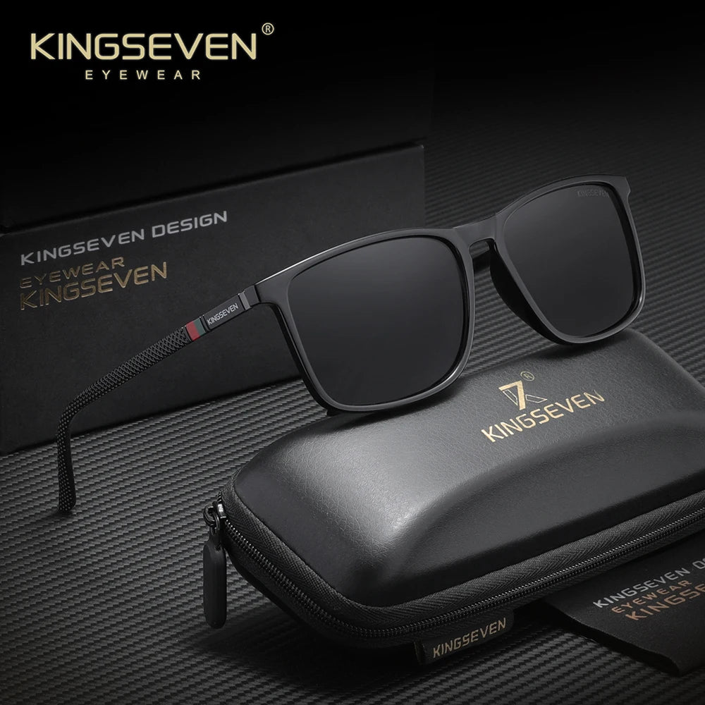KINGSEVEN Brand Rectangle Sunglasses For Men Women Polarized  Anti-UV400 Glasses Travel Outdoor Sports Eyewear