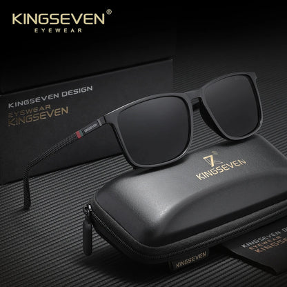 KINGSEVEN Brand Rectangle Sunglasses For Men Women Polarized  Anti-UV400 Glasses Travel Outdoor Sports Eyewear