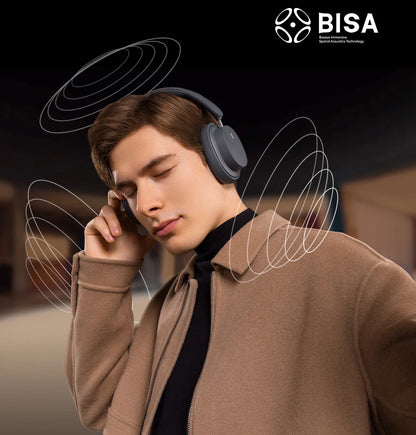 Baseus Wireless Bluetooth 5.3 Over-Ear Headphones – HiFi 40mm Driver, 70H Playtime Foldable Headset with Spatial Audio