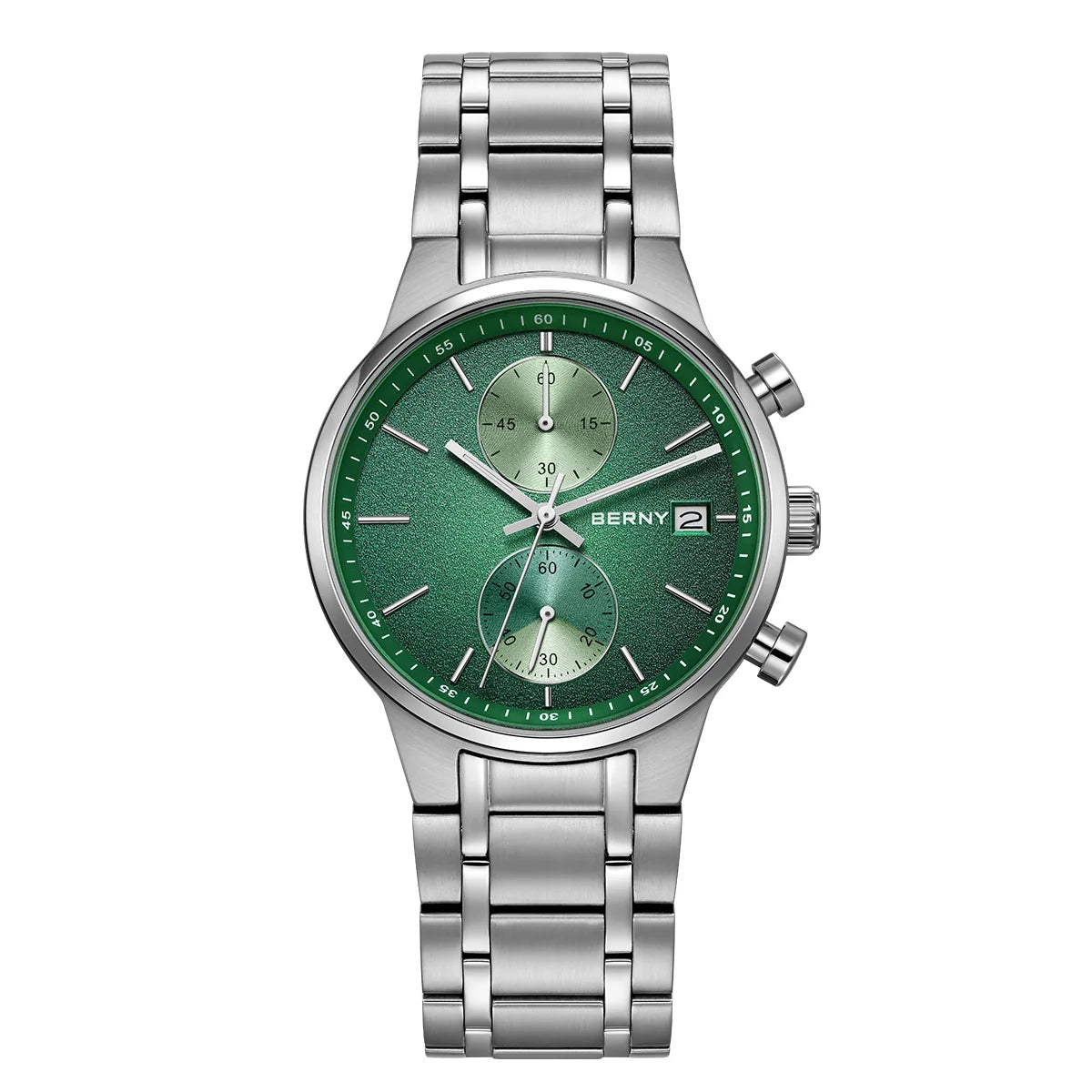 BERNY Watches for Men Fashion Casual Multi-function Chronograph Quartz Men's Watch Luminous Date Colorful Sports Wristwatch