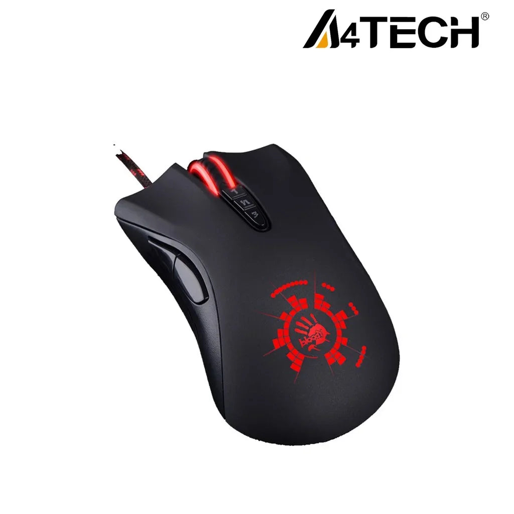 Laidinė žaidimų pelė A4Tech Bloody A91 su momentine vieno paspaudimo makrokomanda, Io1.1 Macro Drive optiniu varikliu ir 8 programuojamomis makrokomandomis