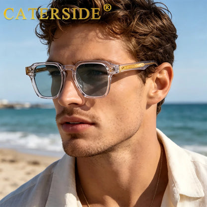CATERSIDE Classic Square Sunglasses Men Core Insert Temple Luxury Brand Sun Glasses Women Travel Beach Party Festival Gifts