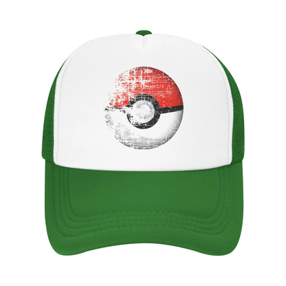 Destroyed Pokemon Pokeball Trucker Cap Men Women Outdoor Hat Trucker Worker Cap Fishing Hat Adjustable Mesh Baseball Caps Summer