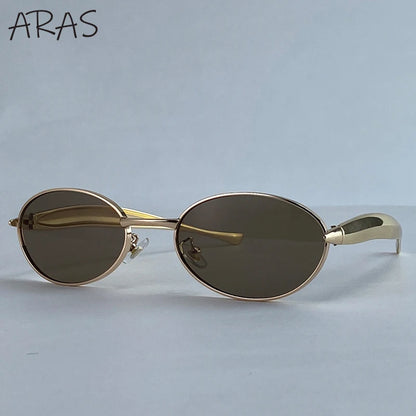 Sexy Small Oval Punk Sunglasses Women 2026 Luxury Vintage Steampunk Metal Frame Sun Glasses For Ladies Trendy Traveling Shades