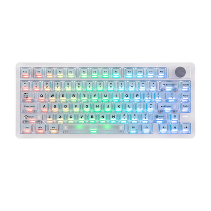 Teclado gaming EPOMAKER HE75 V2 75% ANSI US Layout inalámbrico trimodo con efecto Hall, activación ajustable de 0.005mm y activación rápida