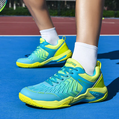 Professional Badminton Shoes for Men and Women Anti-Slip Tennis Trainers for Indoor and Outdoor Sports Blue Sneakers